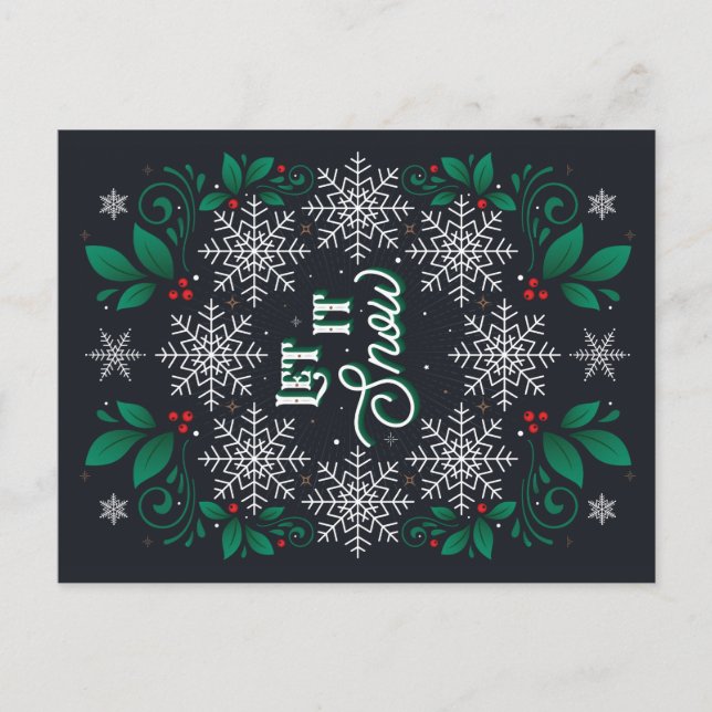 Festiva Dejar que la nieve sea postal (Anverso)
