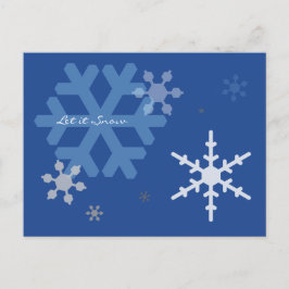 Festiva Dejar que la postal de nieve