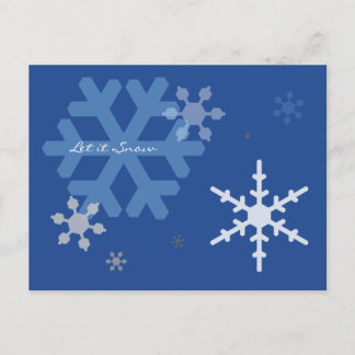Festiva Dejar que la postal de nieve