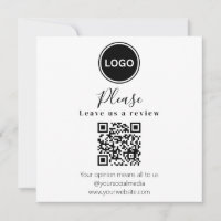 Dejarnos una revisión | Código QR Tarjeta de prese