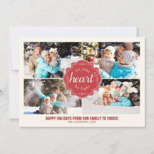 Festiva Deje su corazón ser tarjeta ligera de la foto del