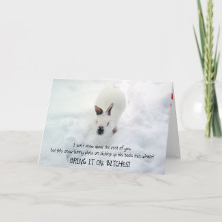 Festiva "Déjelo tarjeta de felicitación de Snowbunny":)