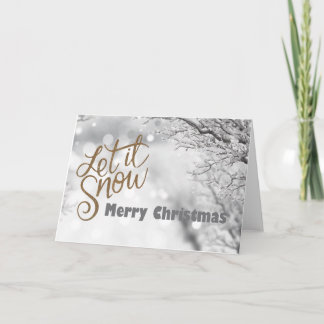 Festiva Dejen que neven la tarjeta de Navidades
