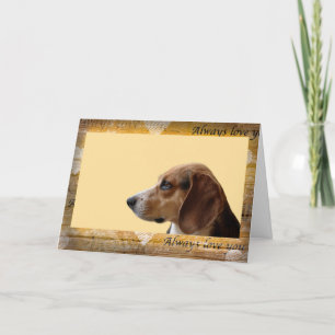 Festiva Del beagle amor siempre usted tarjeta del el día