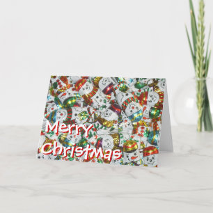 Festiva Delante de la tarjeta "Feliz Navidad" de los hombr