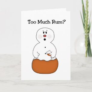 Festiva Demasiada tarjeta de Navidades Rum
