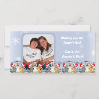 Festiva Deseándole la Mejor Tarjeta de Foto de Copo de Nie