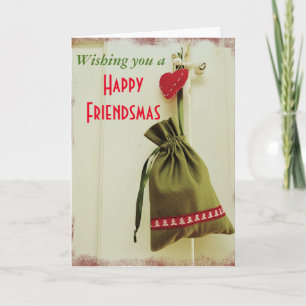 Festiva Deseándole una tarjeta feliz de Friendsmas