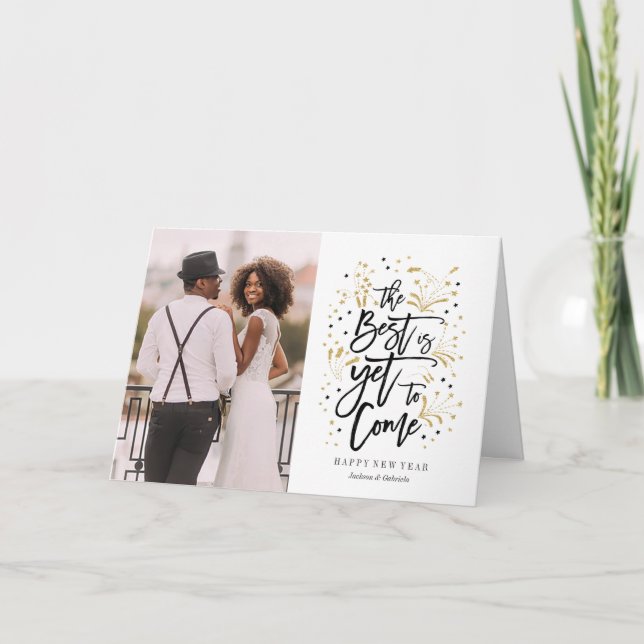 Festiva Deseo de Año Nuevo| fuegos artificiales| tarjeta d (Anverso)