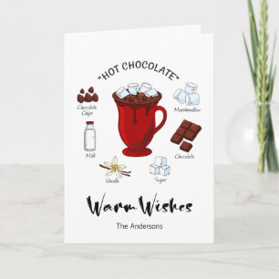 Festiva Deseos cálidos Tarjeta de vacaciones de chocolate 
