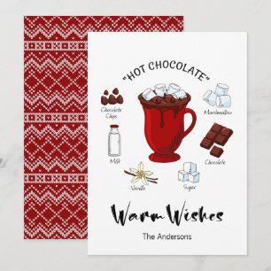 Festiva Deseos cálidos Tarjeta de vacaciones de chocolate 