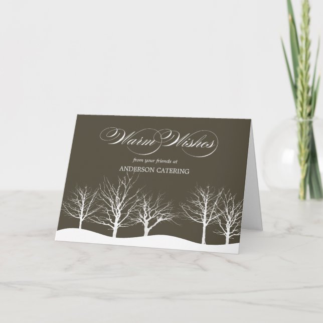 Festiva Deseos cálidos Tarjeta de vacaciones para empresas (Anverso)