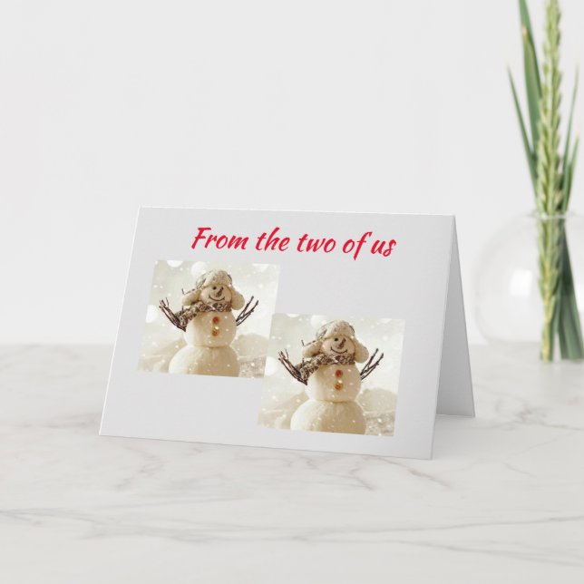 FESTIVA DESEOS DE LA TARJETA DE FESTIVOS "LOS DOS" (Anverso)