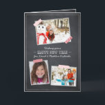 Festiva Deseos de vacaciones - Tarjeta Chalkboard<br><div class="desc">Las fotografías que se muestran son sólo muestras y no para reventa. Personalizar este producto con sus propias imágenes si desea comprarlo. PERSONALIZACIÓN ♡ Añadir su nombre, monograma, mensaje, etc. ♡ Usa tus fuentes favoritas. ♡ Agregar colores personalizados. NOTA ♡ los colores mostrados en línea pueden variar ligeramente respecto al...</div>