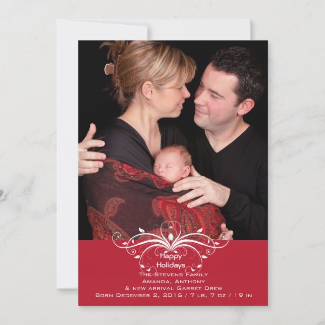 Festiva Desplazamiento de moda - Tarjeta de vacaciones fot (Anverso)