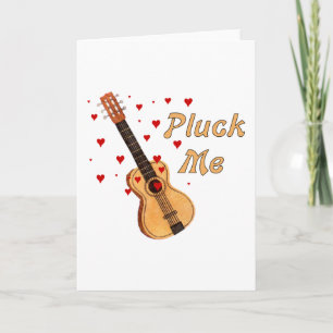 Festiva Desplúmeme guitarra de la tarjeta del día de San