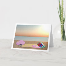 Día de playa tarjeta de diseño creativo de LeeMari