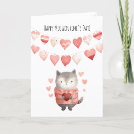 Festiva Día de San Valentín adorable Tarjeta plegada y edi