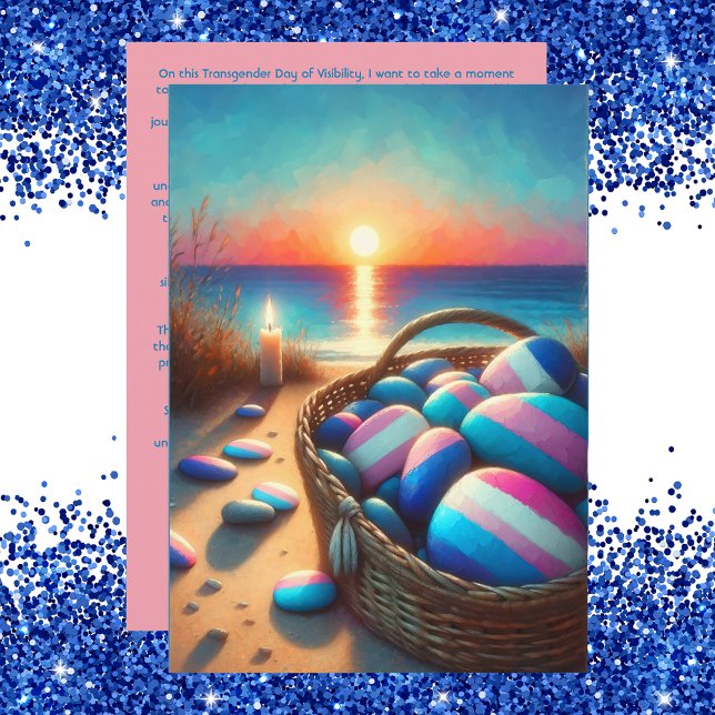 Festiva Día de Visibilidad Transgénero Te veo tarjeta (TDOV, Trans, Transgender, Day of Awareness, Card, Queer, Greeting)