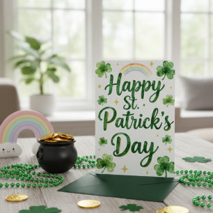 Festiva Día Feliz de San Patricio Tarjeta de Felicitación 