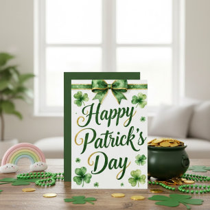 Festiva Día Feliz de San Patricio Tarjeta de Felicitación 