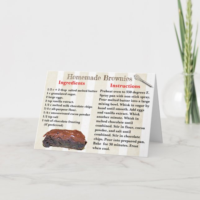 Festiva Día Nacional de la Brownie Diciembre 8 Tarjeta de  (Anverso)