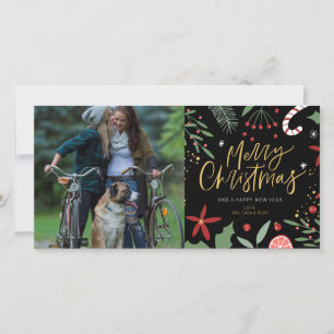 Festiva Dibujos Navideños Adorables   Tarjeta Navideña de 