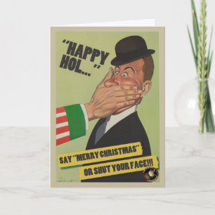 Festiva Diga "las Felices Navidad" o cierre su tarjeta de