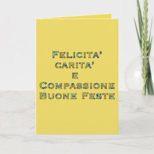 Festiva Dígalo en la tarjeta de vacaciones italiana