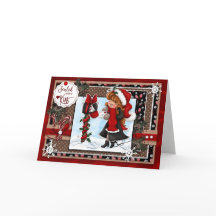 Digi Doodles sellados con tarjeta de Navidades Kis