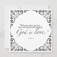 Dios es amor tarjeta de saludo de la biblia pensan