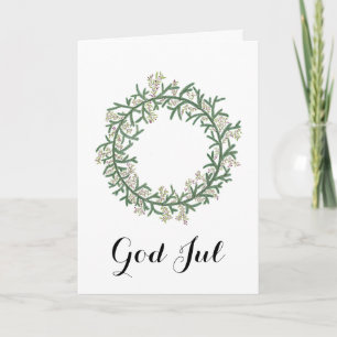 Festiva Dios Jul, Navidades suecos con tarjeta de vacacion