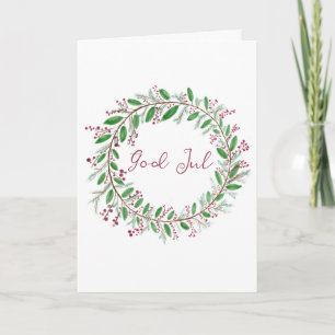 Festiva Dios Jul, Navidades suecos con tarjeta de vacacion