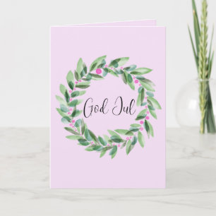 Festiva Dios Jul, Navidades suecos con tarjeta de vacacion