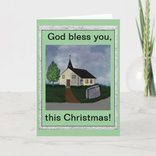 Festiva Dios te bendiga esta tarjeta de navidades