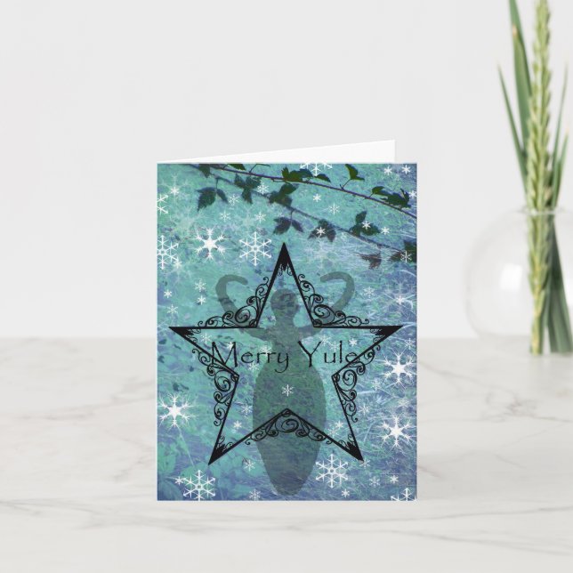 Festiva diosa de la tarjeta del yule (Anverso)