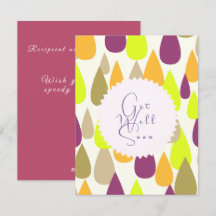 Diseño de gotas de colores alegres. tarjeta de vac