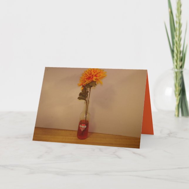 Festiva Diseño de tarjeta anaranjado de la botella del (Anverso)