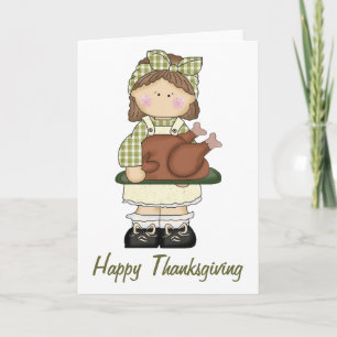 Festiva Diseño de tarjeta de Acción de Gracias Lil Darling
