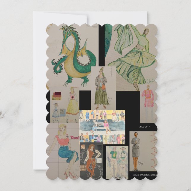 Festiva Diseño del traje: Una tarjeta de felicitación de (Anverso)