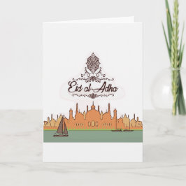 Festiva Diseño tradicional Tarjeta Eid