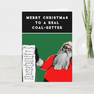 Festiva divertida tarjeta de regalo