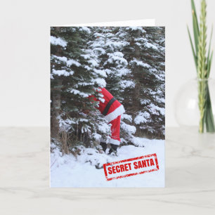 Festiva ¡Divertida tarjeta de saludo de los Navidades secr