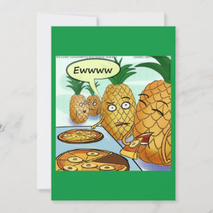 Festiva Divertidas LTCartoons Tarjeta de Cartoon de Pizza 