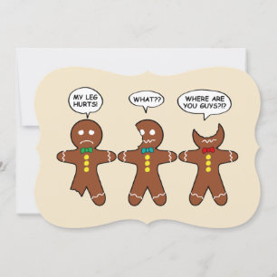 Festiva Divertido pan de jengibre Todo es buena tarjeta de