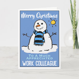 Festiva Divertidos Navidades de Snowman piden tarjeta para