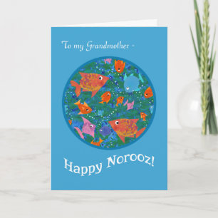 Festiva Diviértete con Peces en la Tarjeta de Norooz del M