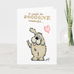 Festiva ¡Doggone maravilloso si usted sería mi tarjeta del