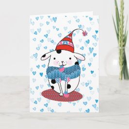 Festiva Doggone tarjeta 5 x 7 del amor