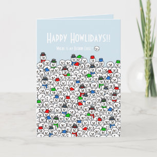 Festiva ¿Dónde está mi tarjeta de vacaciones Bichon Frise?